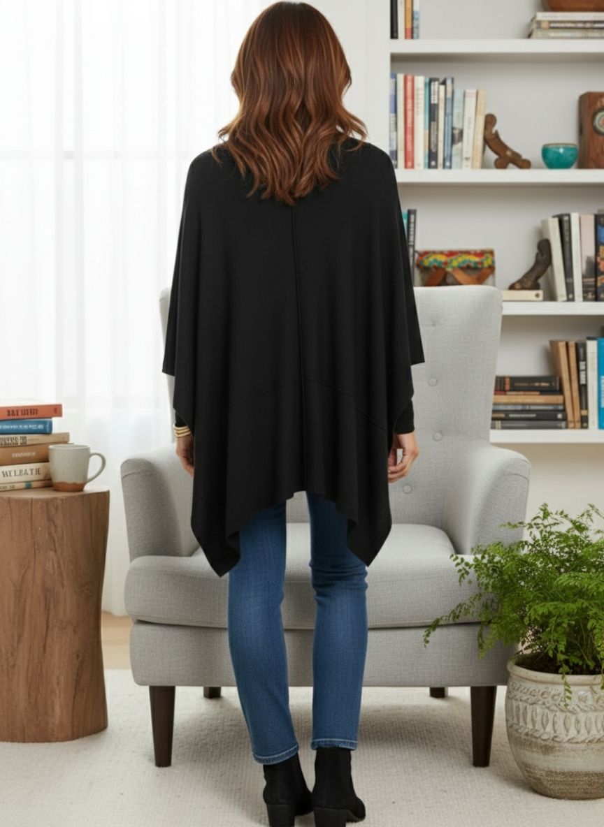 Mery | Poncho Femme Asymétrique Chic et Confortable pour Toutes Saisons
