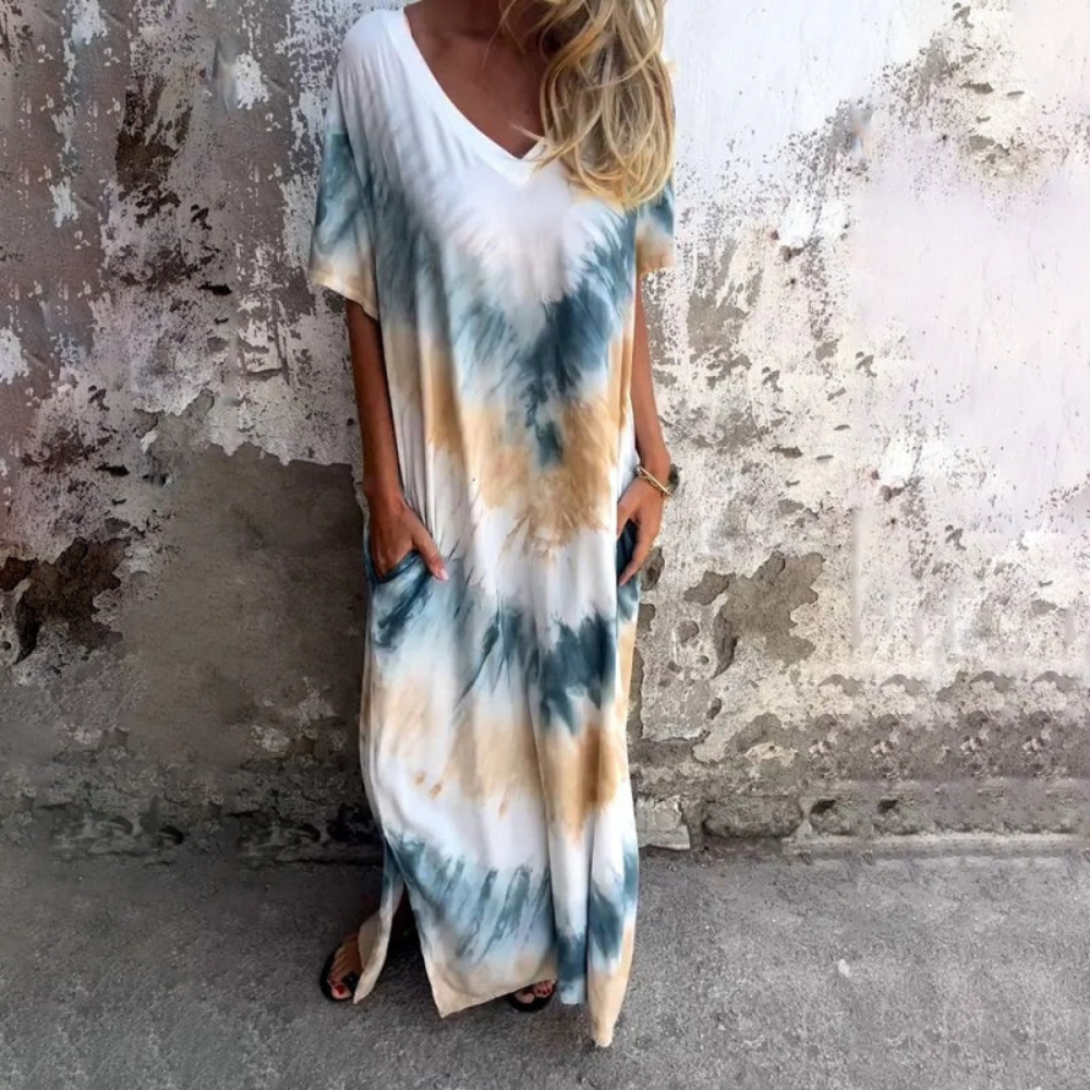 Laar - Robe longue en soie