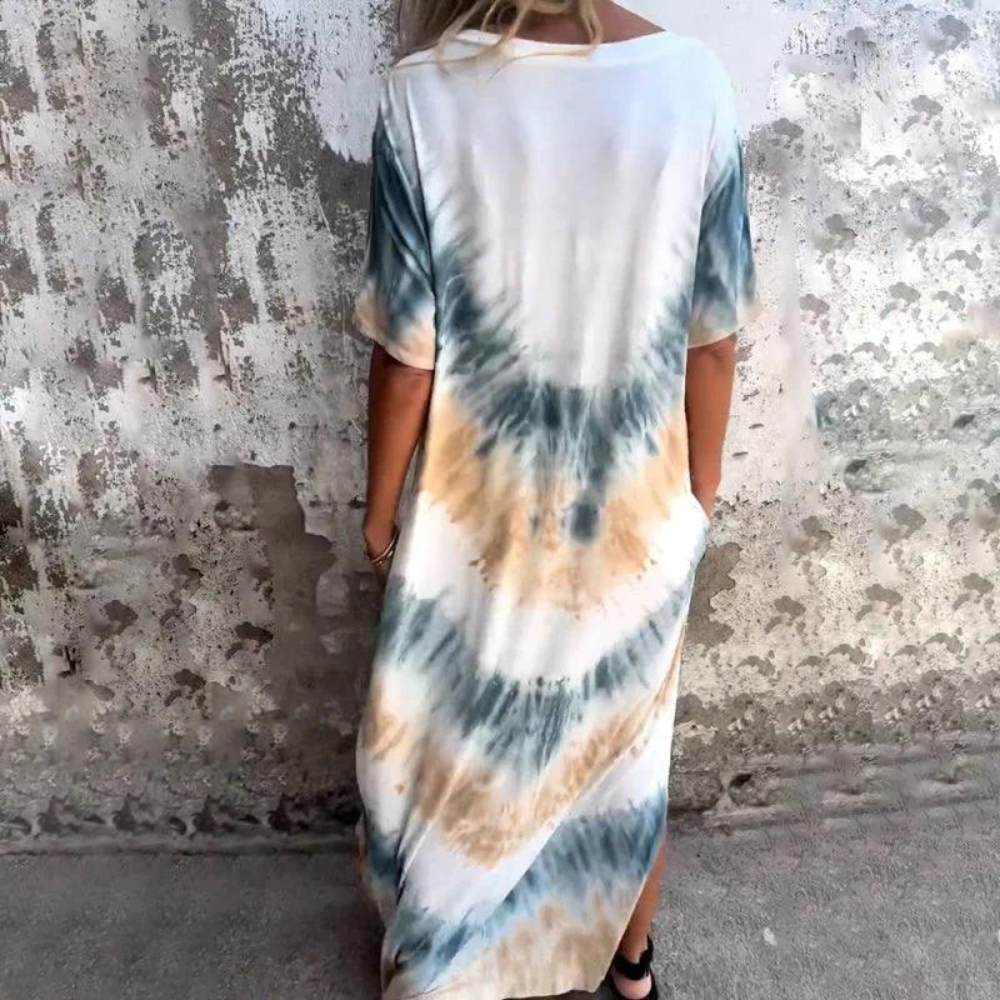Laar - Robe longue en soie