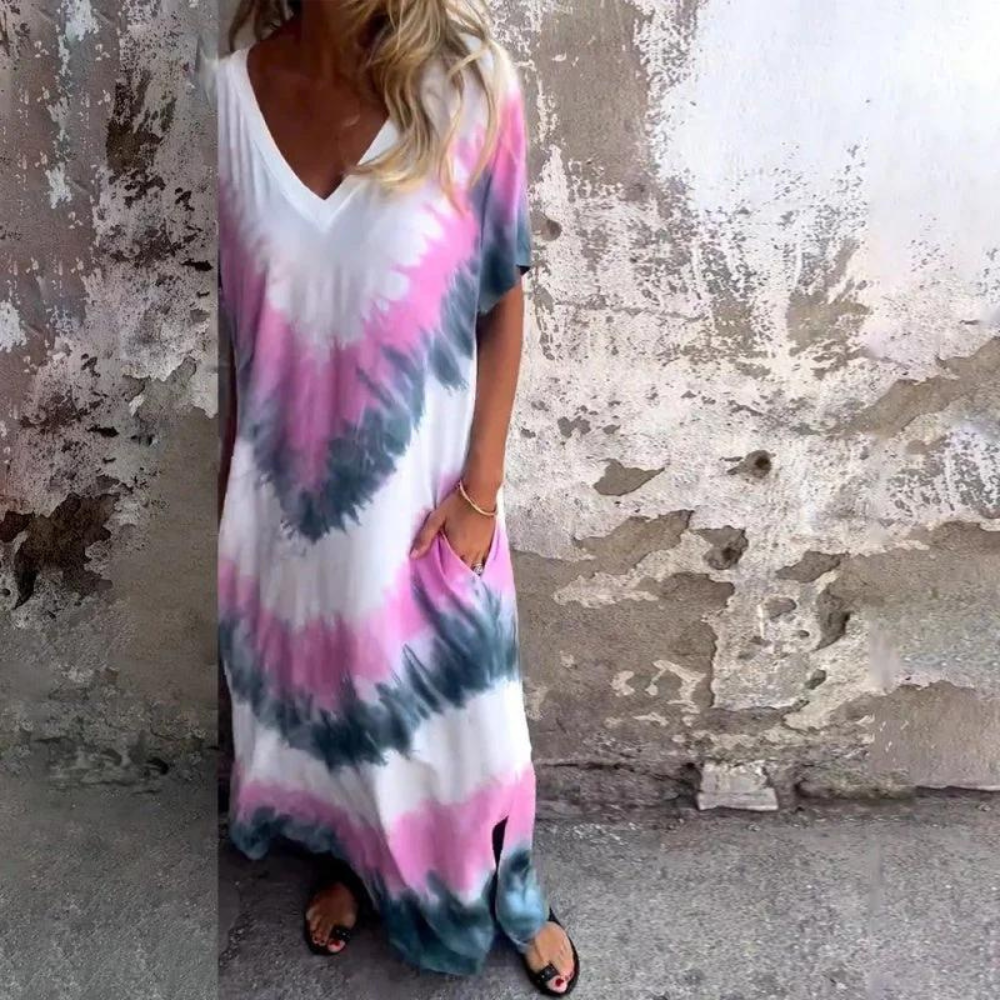 Laar - Robe longue en soie