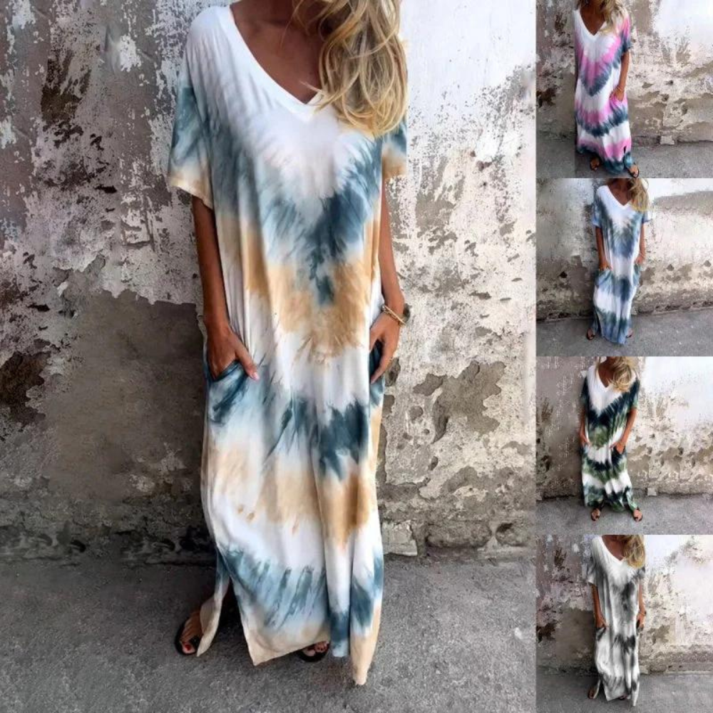 Laar - Robe longue en soie