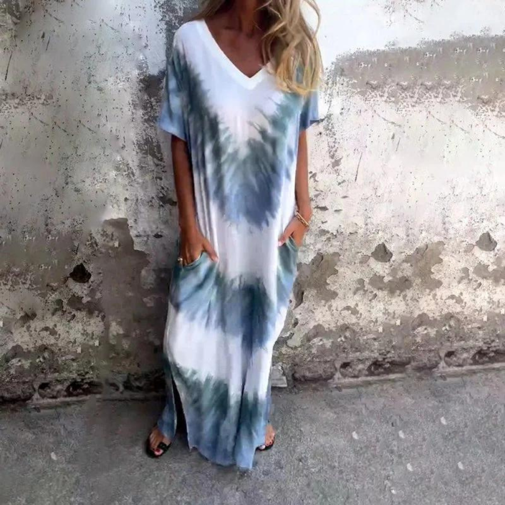 Laar - Robe longue en soie