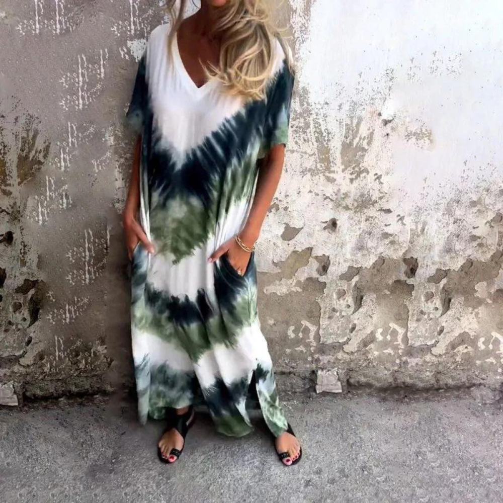 Laar - Robe longue en soie