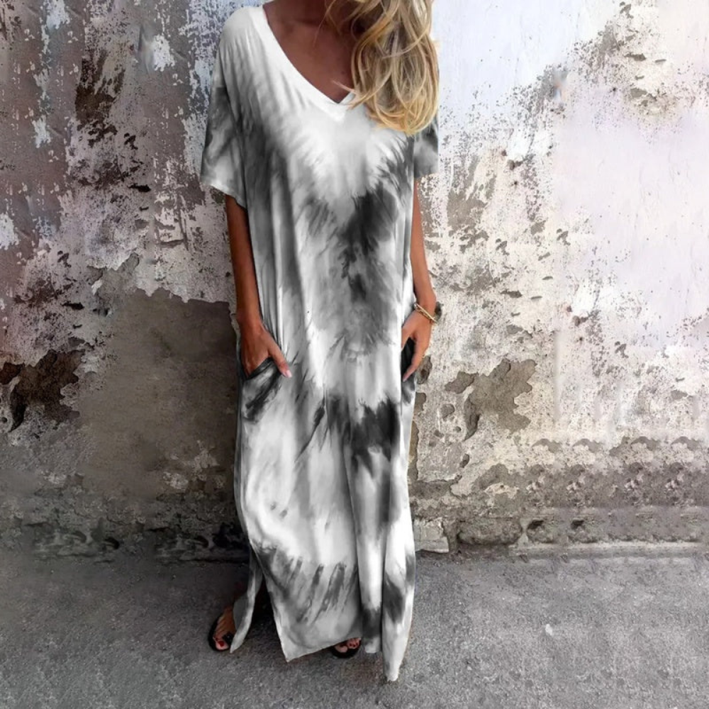 Laar - Robe longue en soie