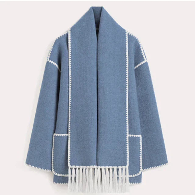 Atidu | Veste d’Apparat Femme avec Écharpe Chic et Confortable