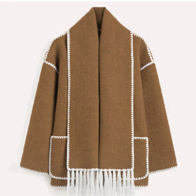 Atidu | Veste d’Apparat Femme avec Écharpe Chic et Confortable