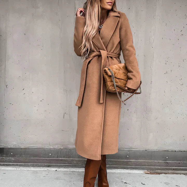Taura - Trench-coat en laine mélangée pour femme