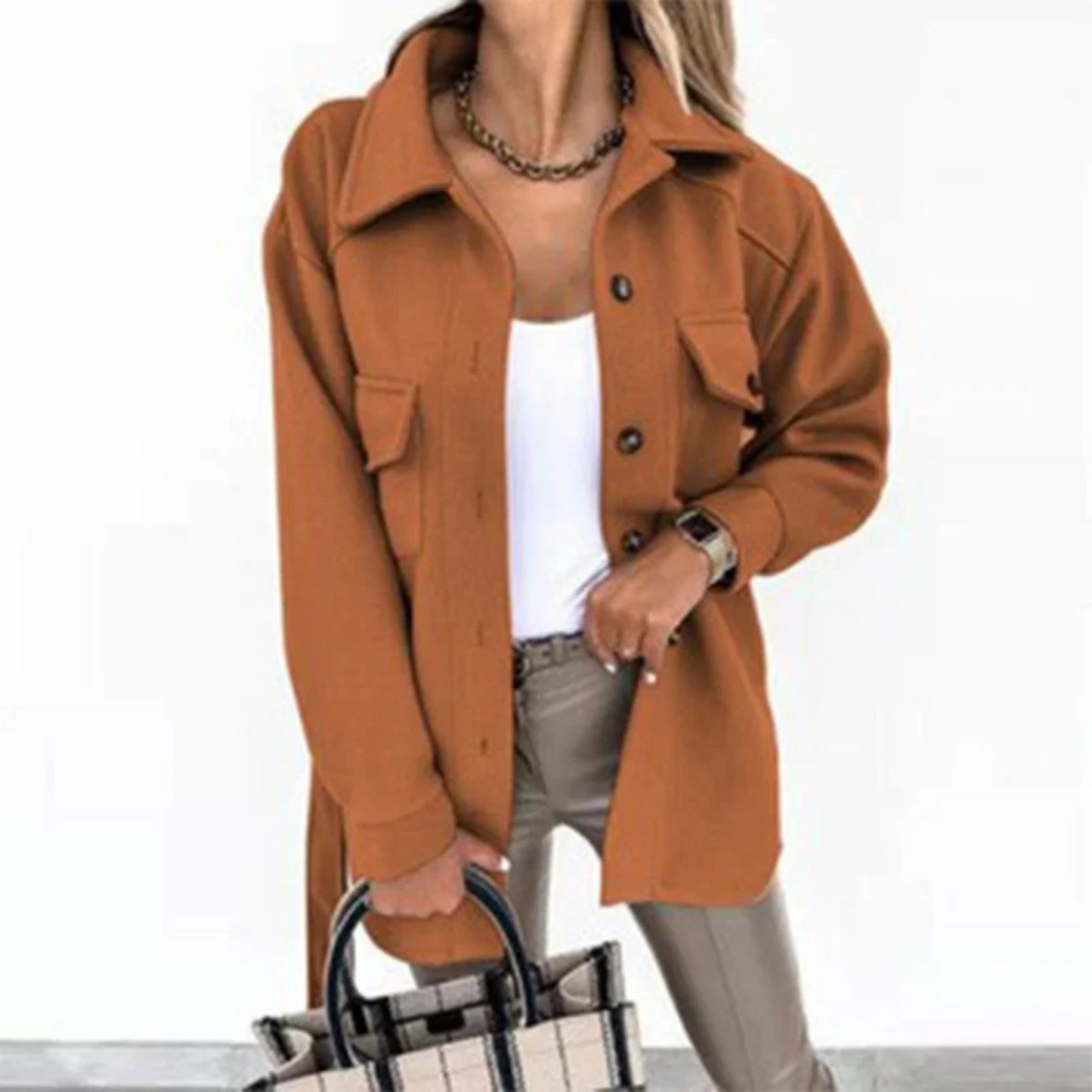 Noami | Manteau d'été pour femmes avec boutons, col et poches