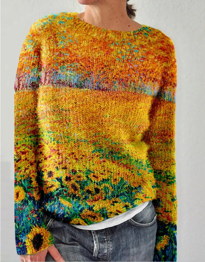 Sophie | Pull en laine à imprimé floral pour dames