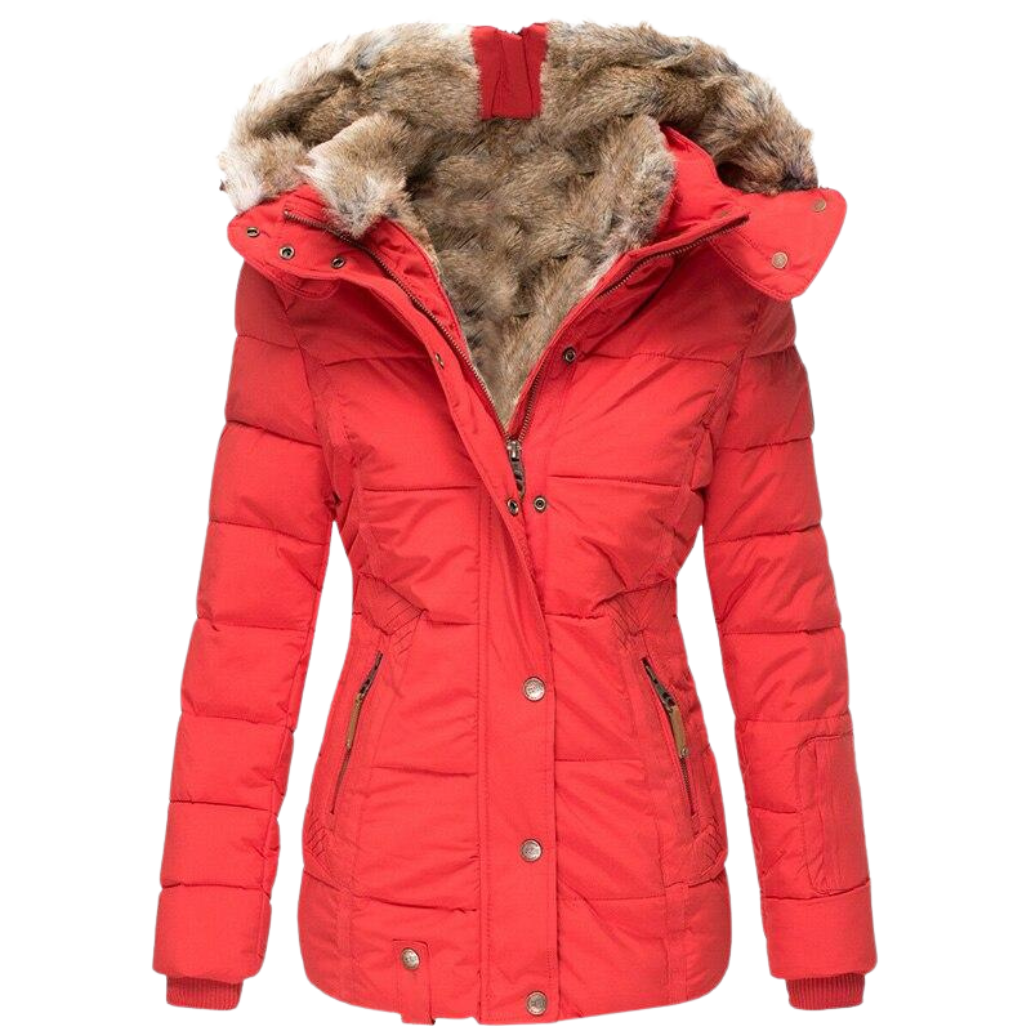Chloe™ - Manteau de fourrure décontracté avec capuche pour femme