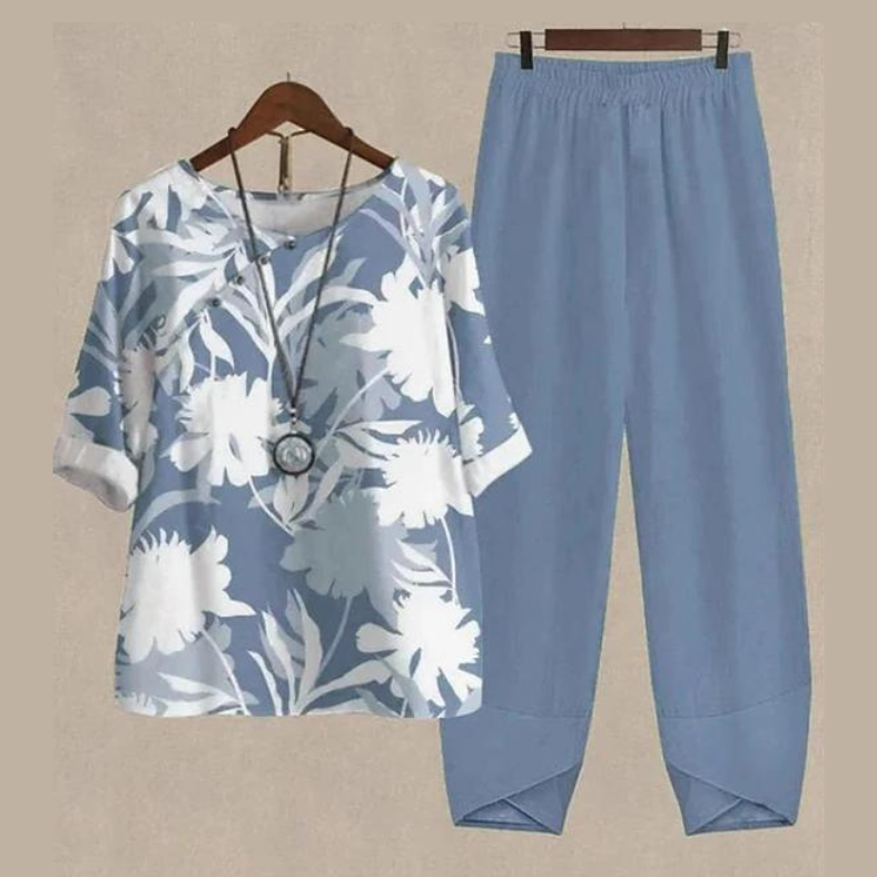 Ensemble d'été 2 pièces pour femme - henné