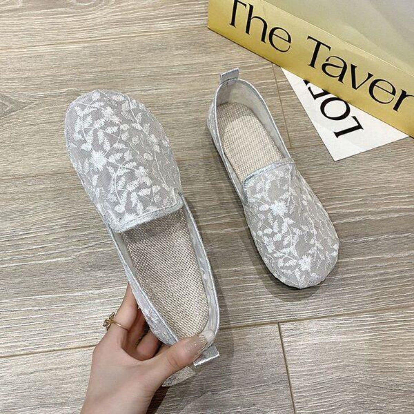 Roxy | Espadrilles en toile avec nez rond