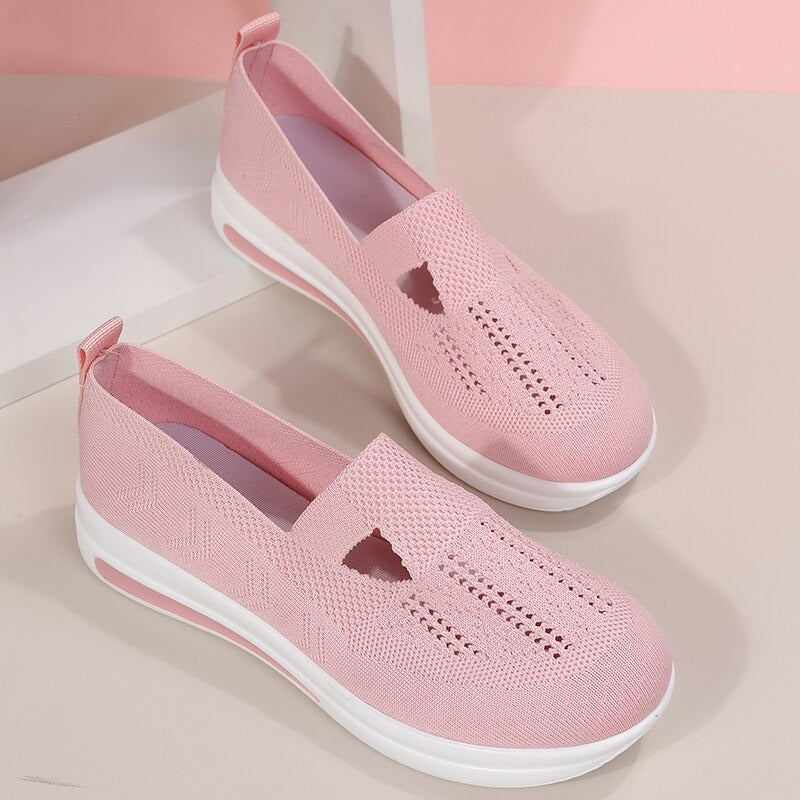 Chaussures de sport à fond épais pour femmes