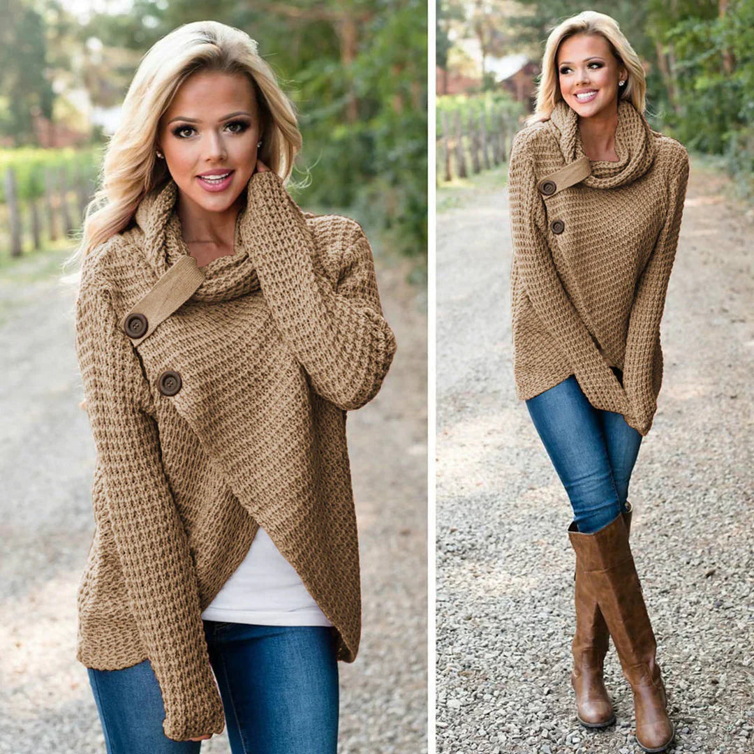 Pull élégant aux détails raffinés