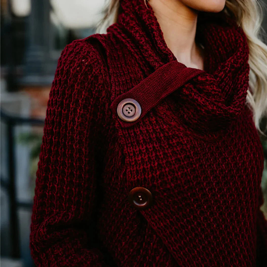 Pull élégant aux détails raffinés