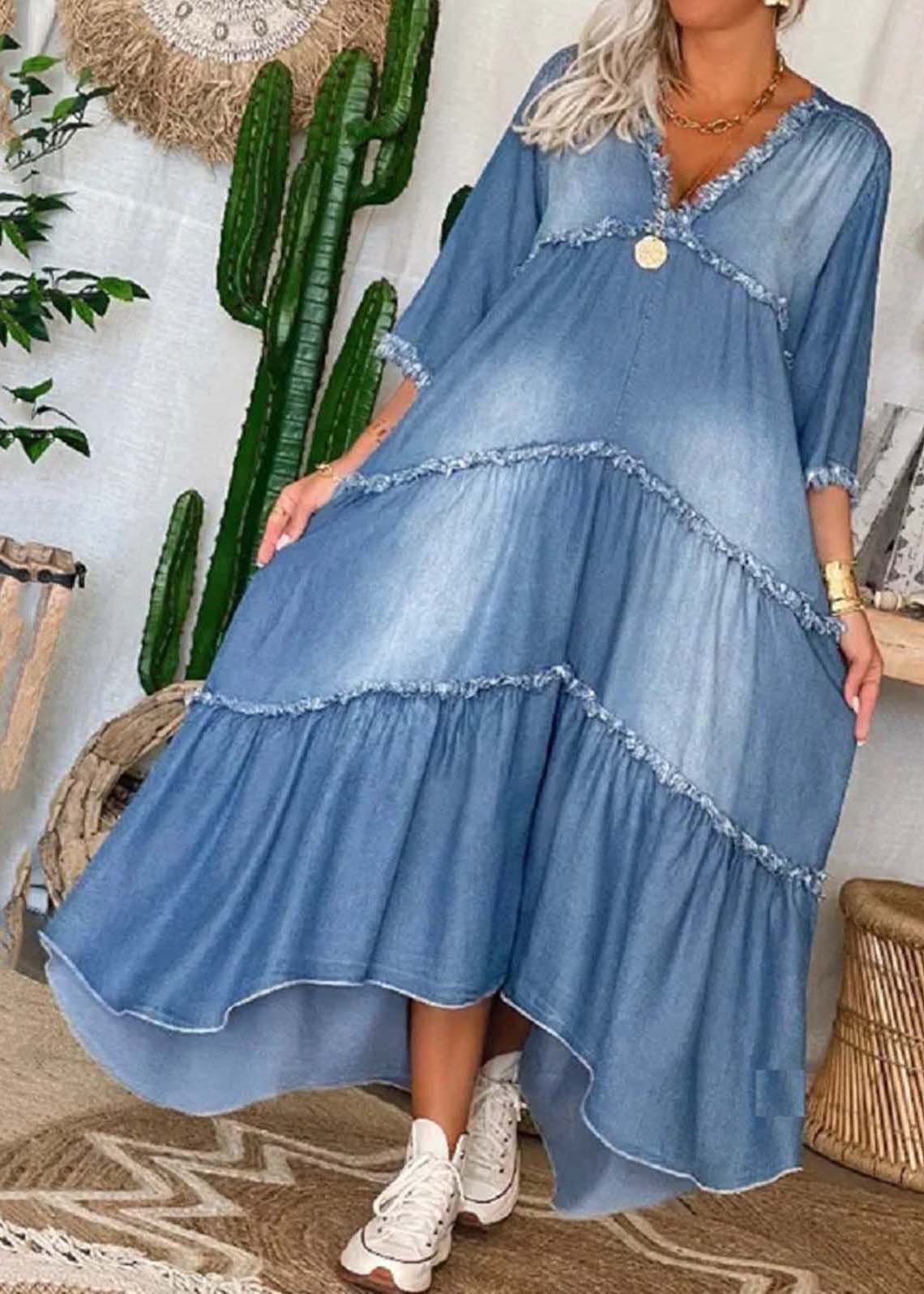 Rohan - Robe longue en denim