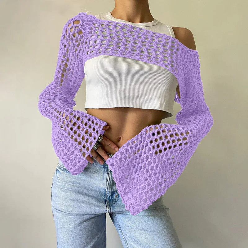 Top Mesh Crop pour femmes