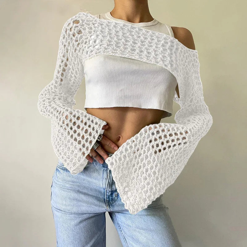 Top Mesh Crop pour femmes