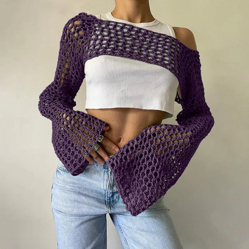 Top Mesh Crop pour femmes