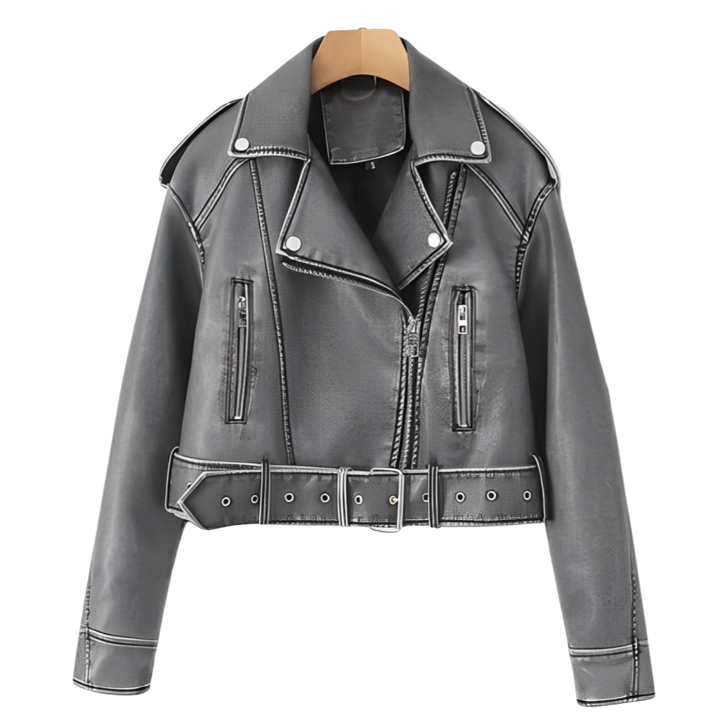 Veste en cuir baggy vintage
