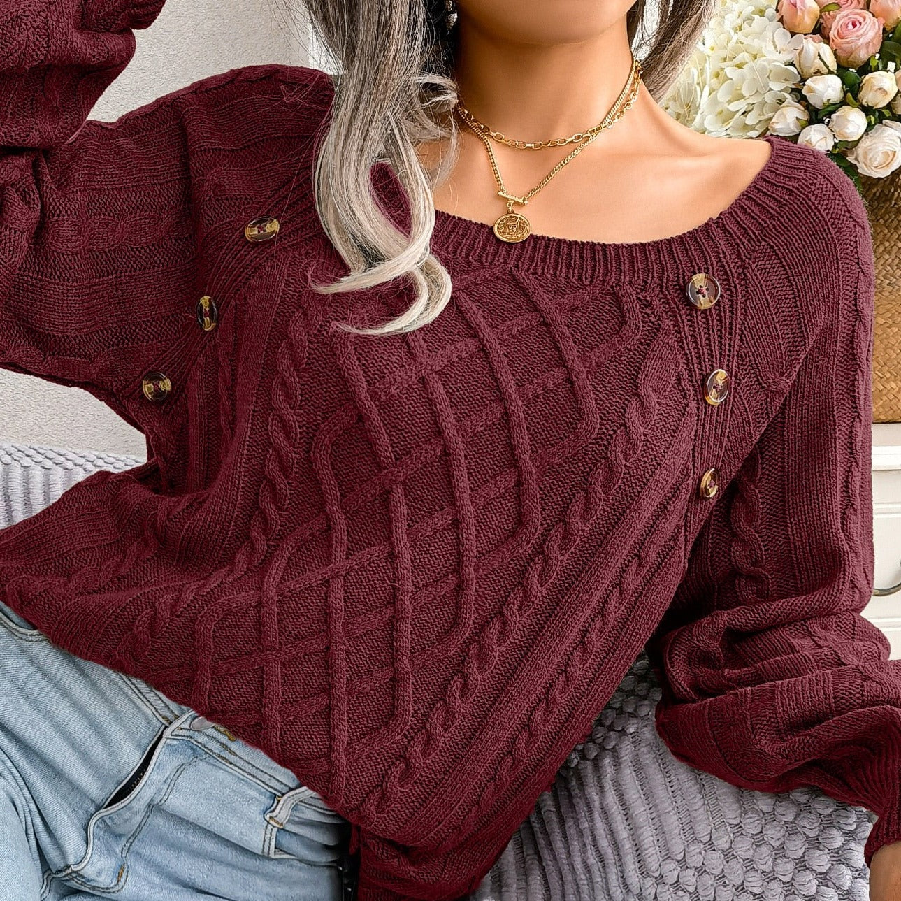 Pull en tricot élégant pour femmes - Adelinda