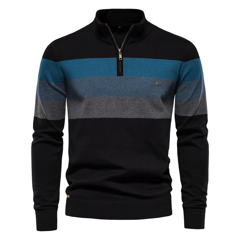 Yadrian Sweater | Pull zippé en coton pour hommes