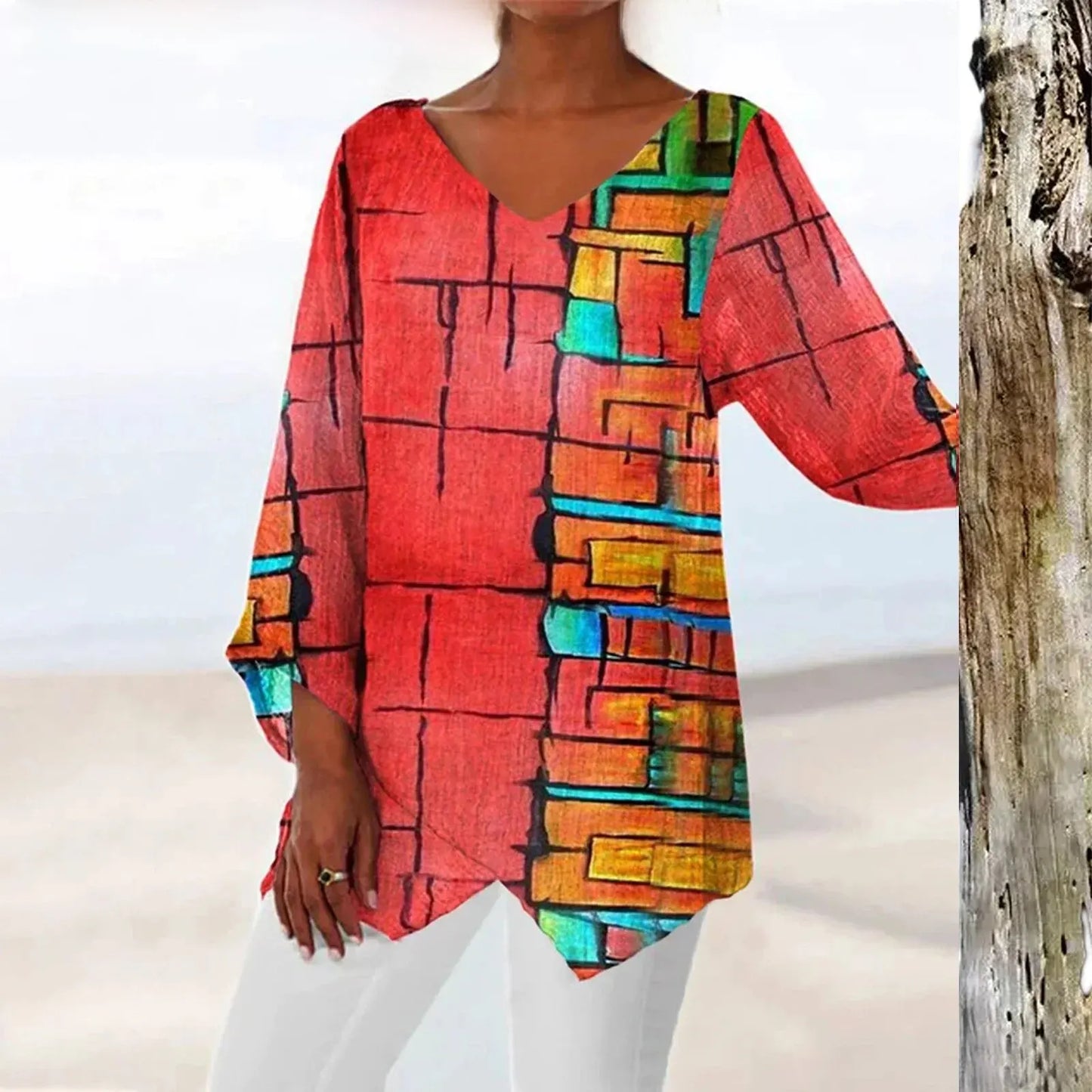 Lotte | Top vintage avec col en V