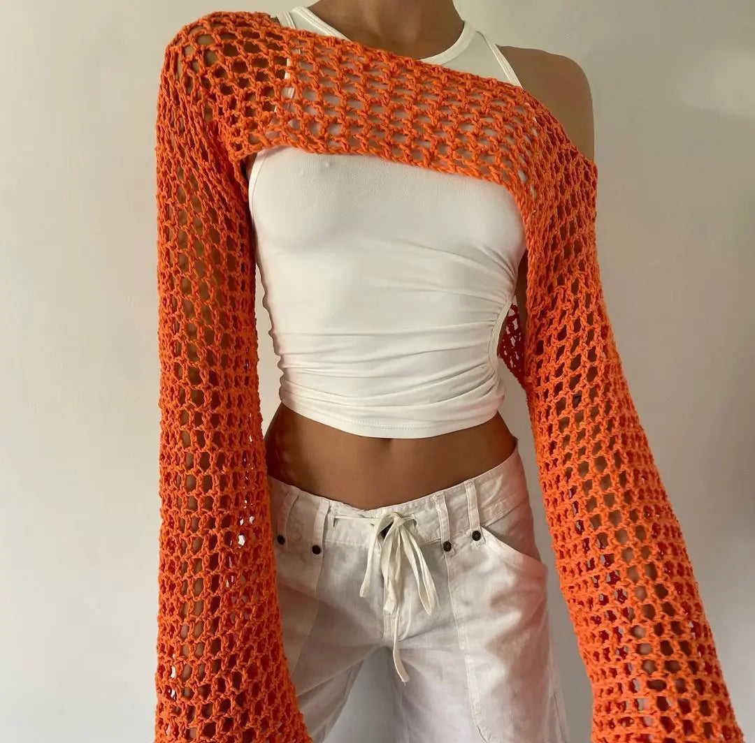 Top Mesh Crop pour femmes