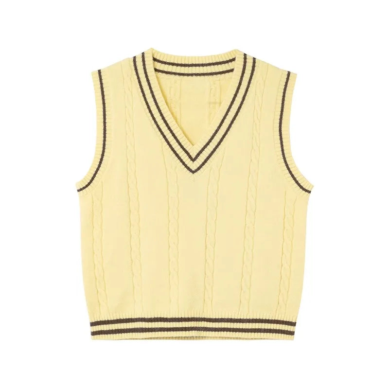 Avery- Style BCBG, col en V, tricot à rayures