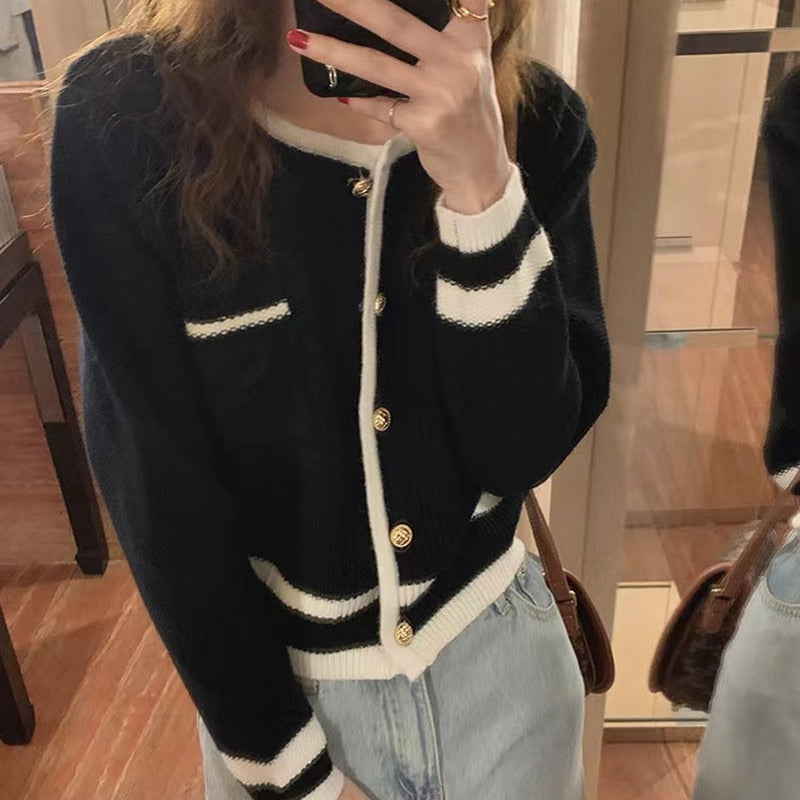 Gilet rose I Cardigan avec boutons pour dames