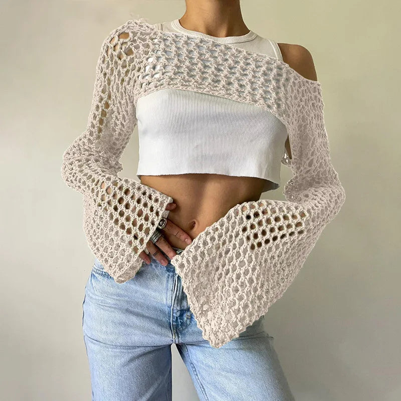 Top Mesh Crop pour femmes