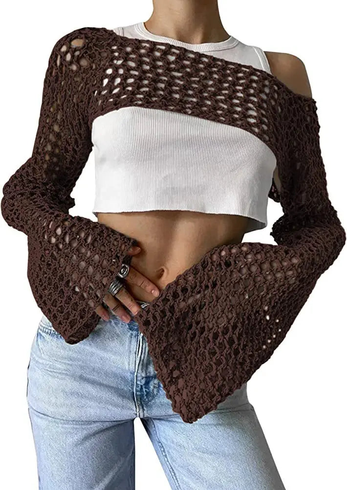 Top Mesh Crop pour femmes