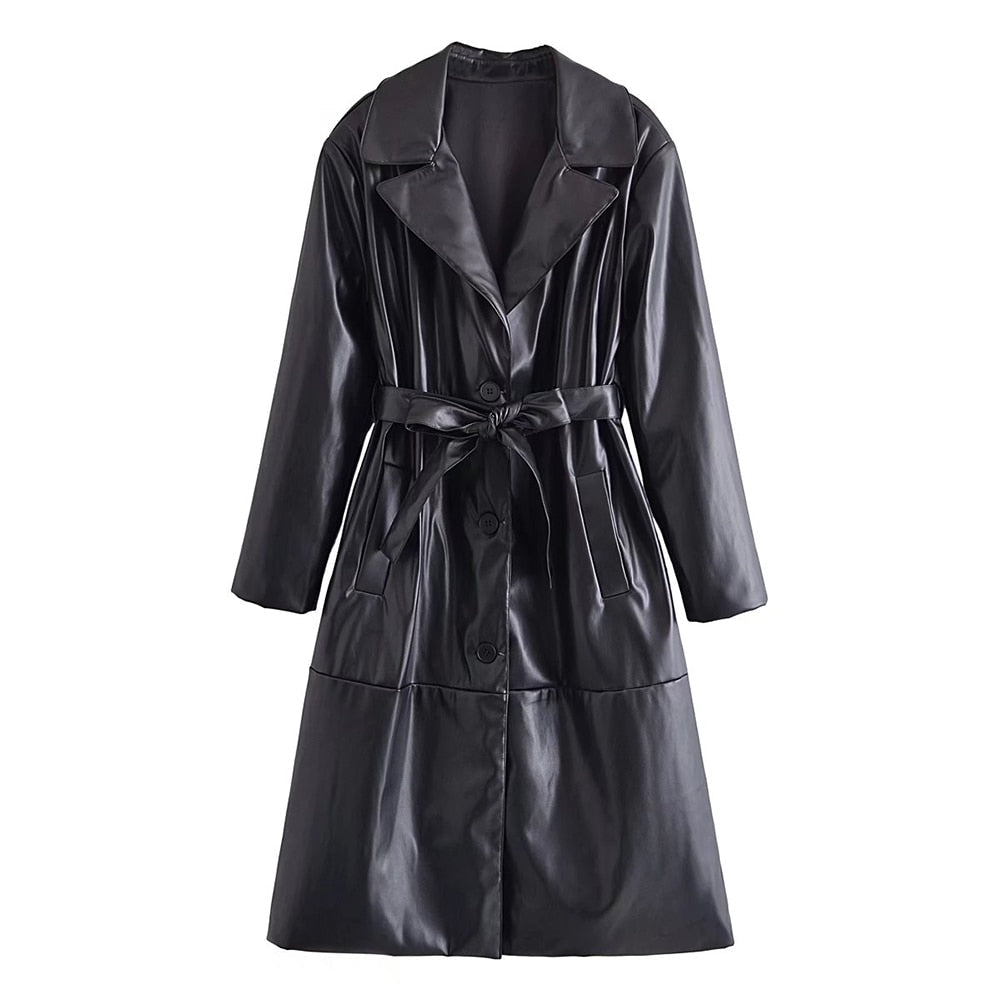 ChicCoat I Veste en simili cuir pour femme