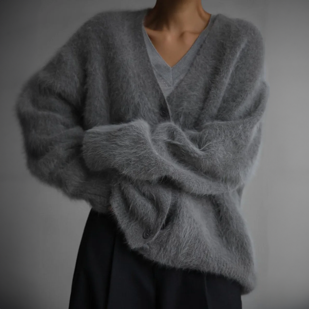 Helgam | Bouton Femme Cardigan en duvet | Hiver