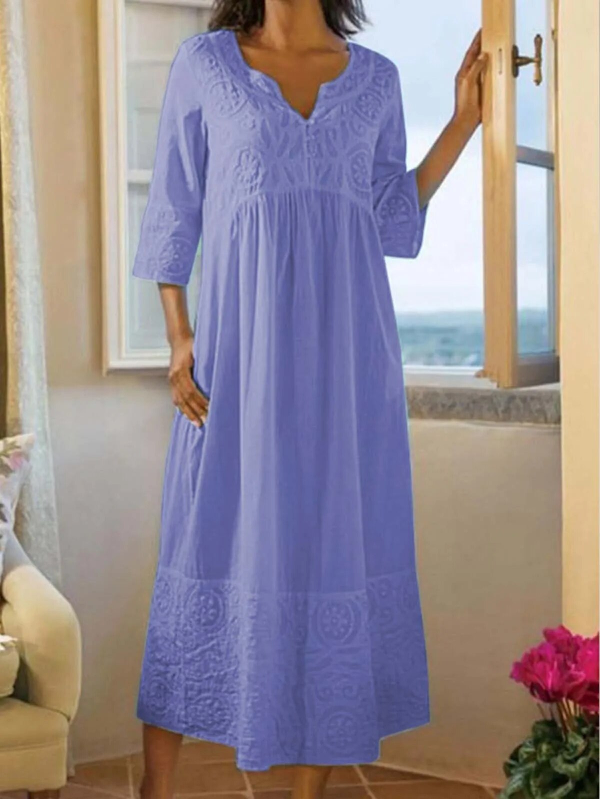 Louela - Plaque en coton et lin