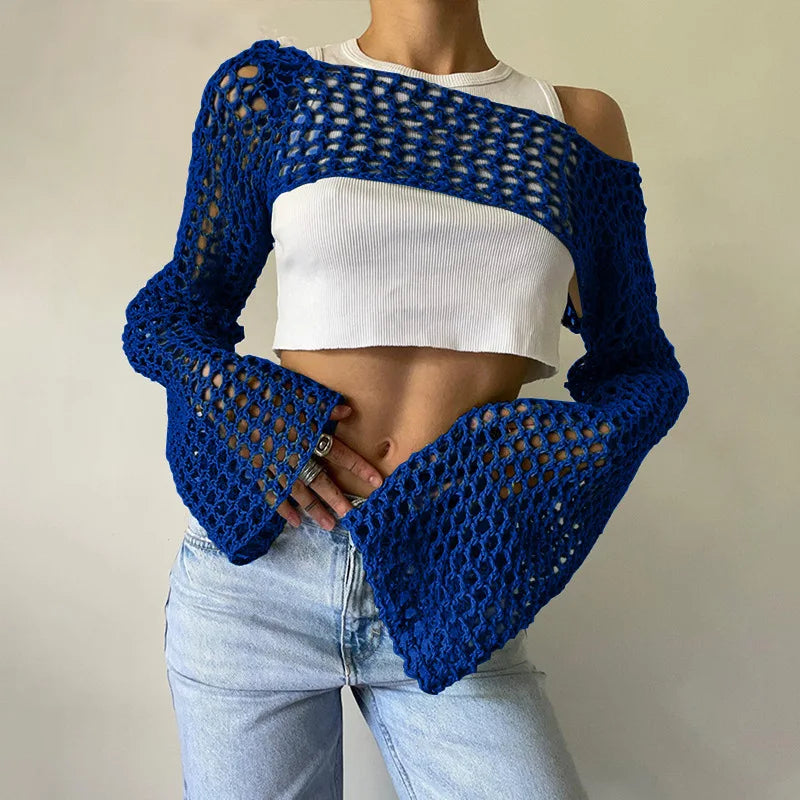 Top Mesh Crop pour femmes