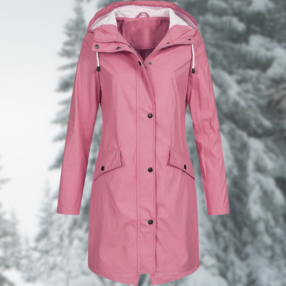 Un imperméable long et élégant, étanche à l'eau