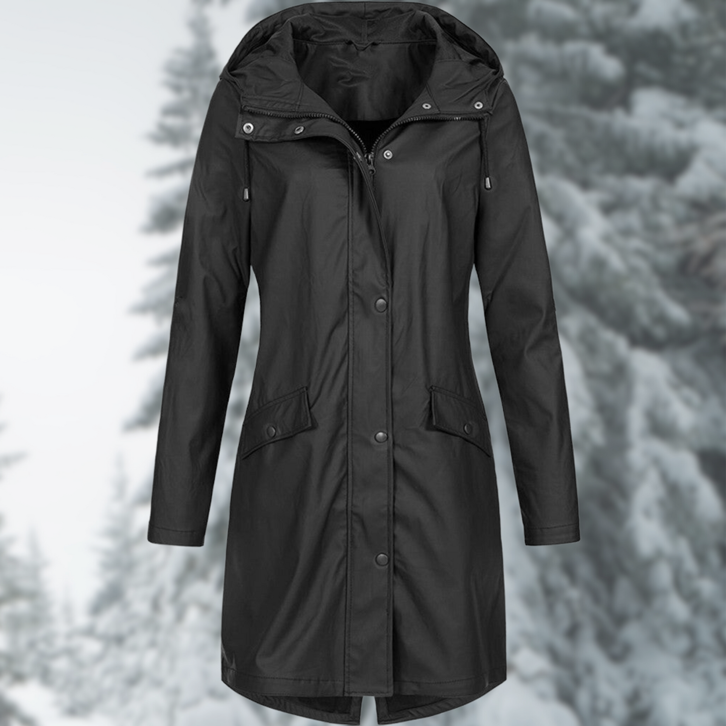 Veste de pluie longue et imperméable à la mode