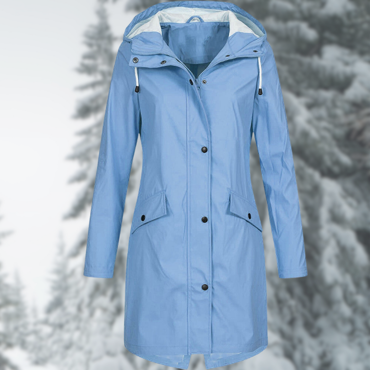 Veste de pluie longue et imperméable à la mode