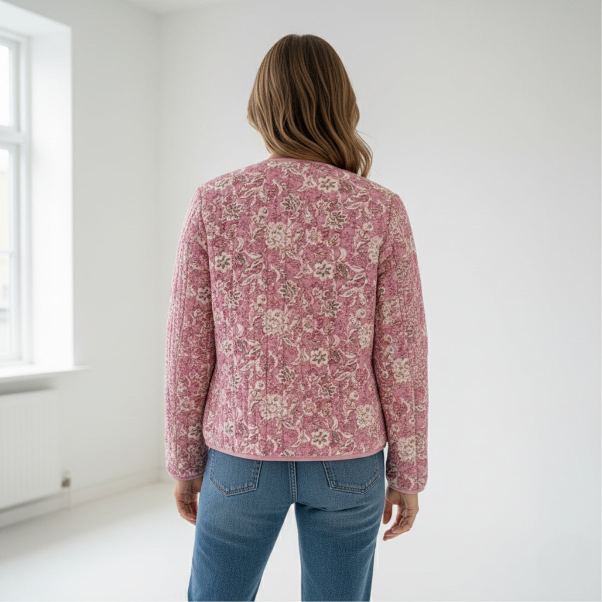 Saphir | Veste matelassée fleurie doublée femme