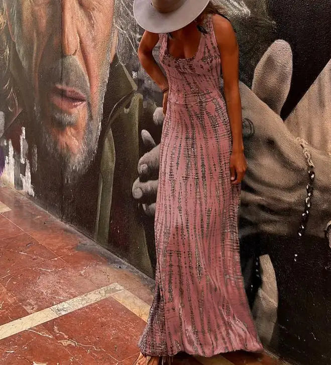 Benilda -Mode bohème sexy sans manches avec dos ouvert