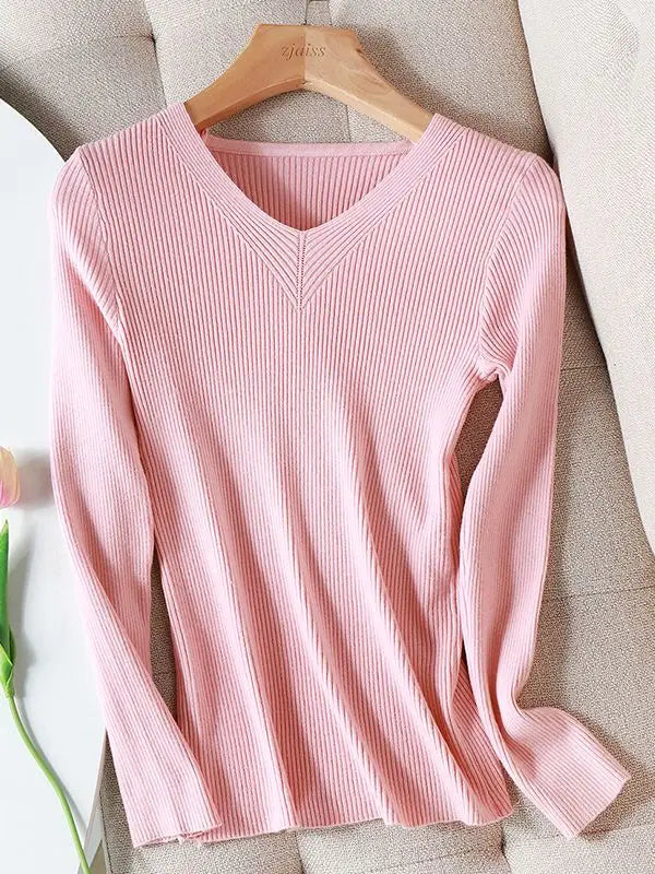 Odila- Sweat automne hiver chic avec col en V