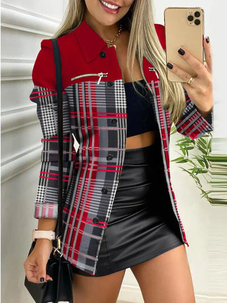 Michellen - Veste géométrique chic pour femme
