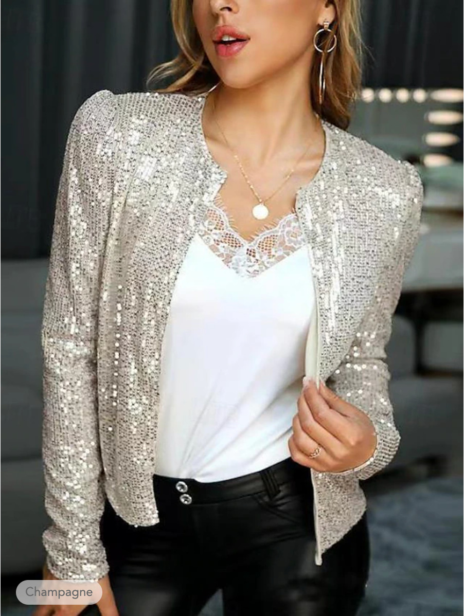 Alda - Blazer unique à paillettes