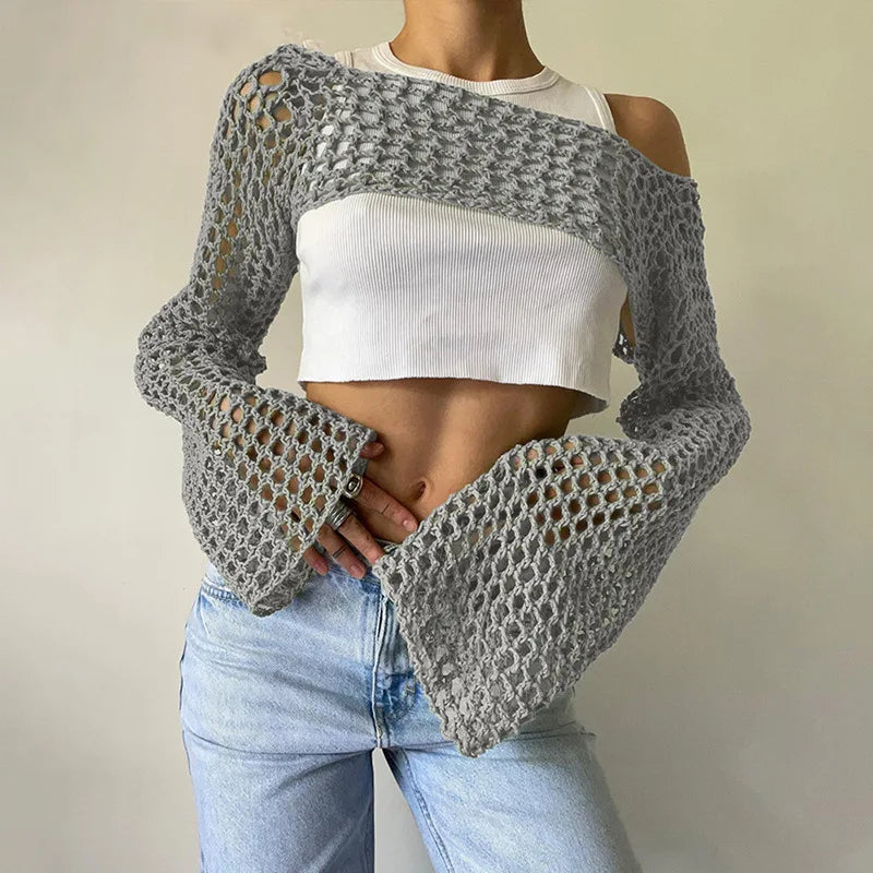 Top Mesh Crop pour femmes