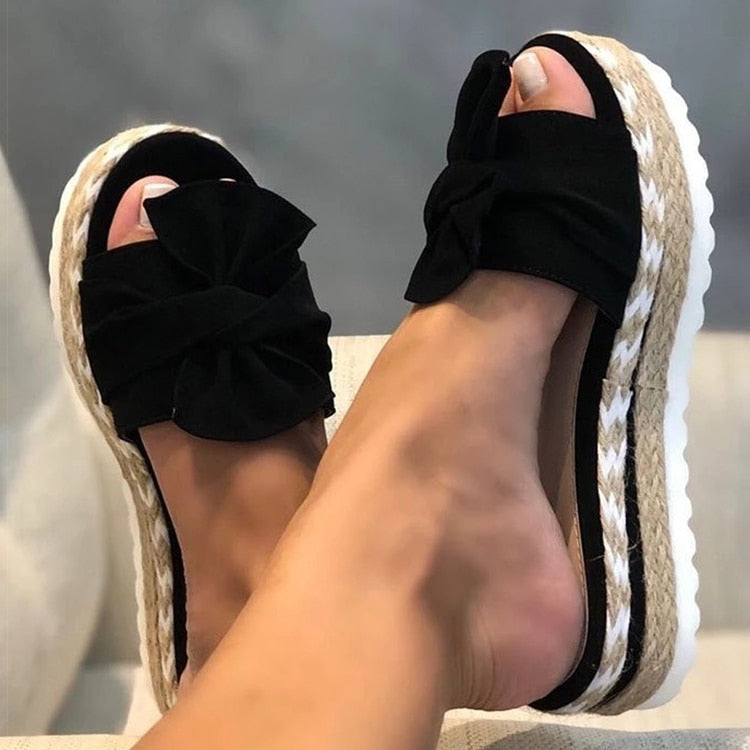 SCARLET | Sandales d'été tendance avec nœud