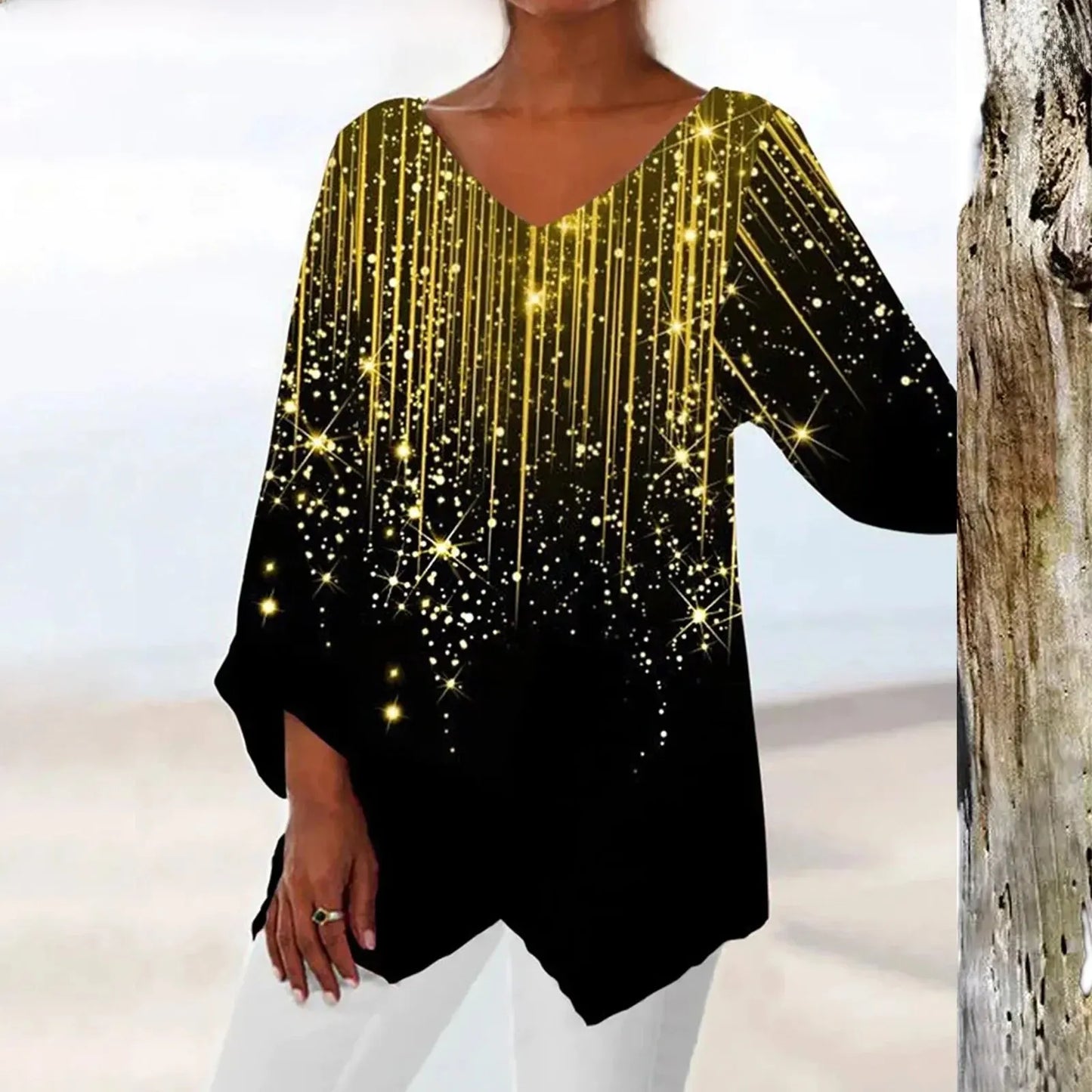 Lotte | Top vintage avec col en V