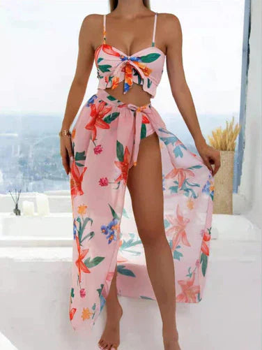 Ade - Ensemble 3 Pièces à Imprimé Floral Mode et Confortable pour l'Été pour Femmes