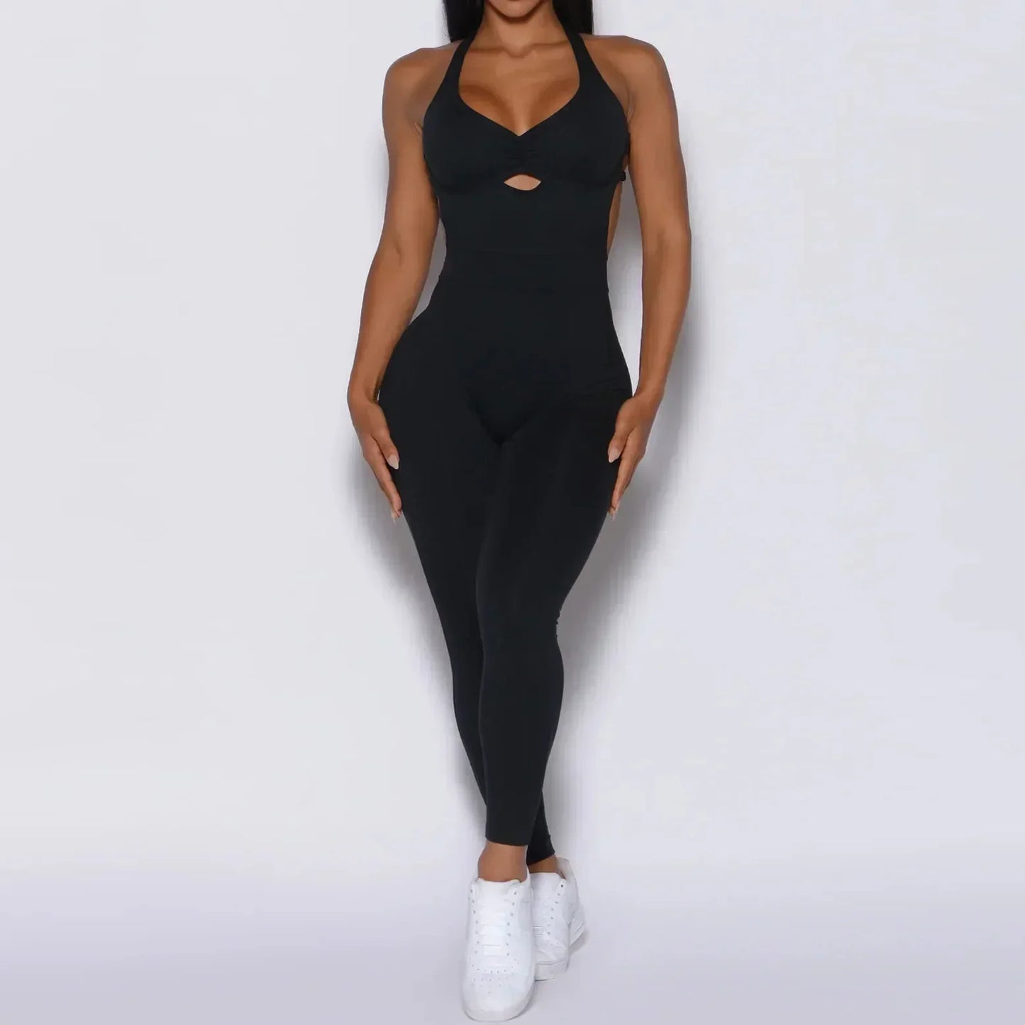 Isa - Combinaison de Sport Stylée et Confortable avec Dos Croisé pour Femmes