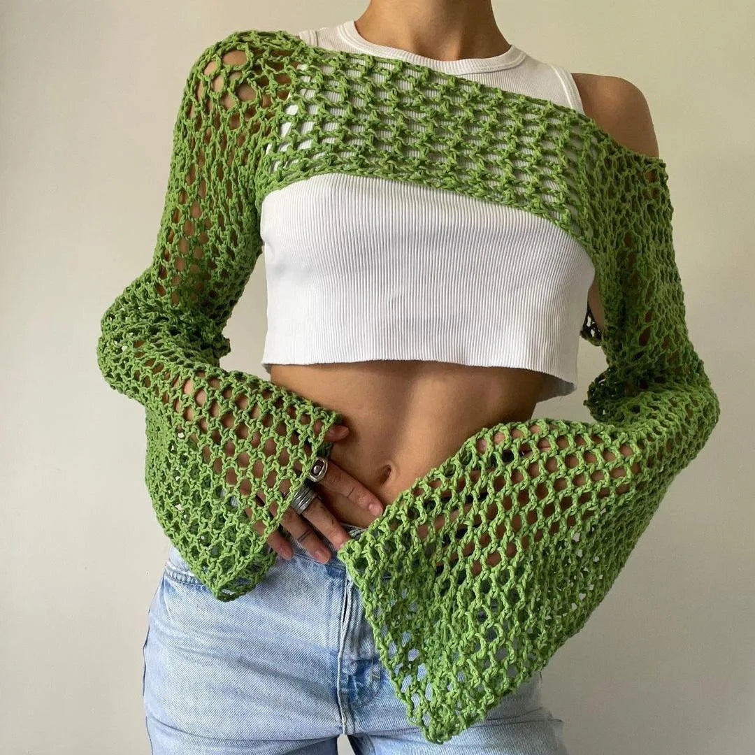 Top Mesh Crop pour femmes